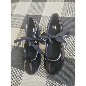 Leo Child's Dance Tap Shoe Jr. Beats Black‎ Dance Recital Girls Size 6